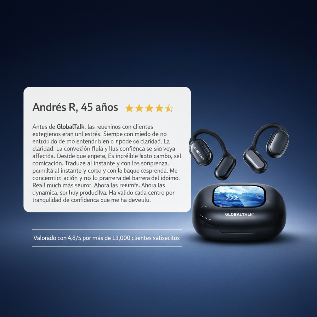 GlobalTalk™ Auriculares Traductores Portátiles [Traducción Inmediata]